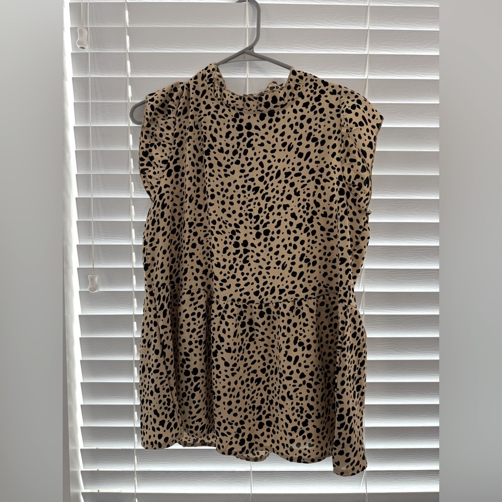 NWT leopard blouse